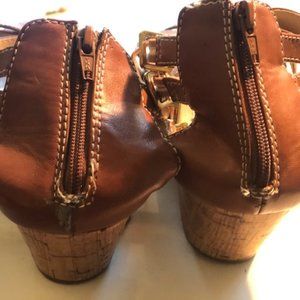 Aldo Brown Leather Strappy Espadrilles